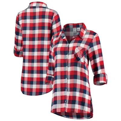 Lids New York Yankees Concepts Sport Women's Breakout Flannel Long Sleeve  Nightshirt - Navy/Gray