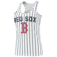 Concepts Sport - Ensemble de nuit avec débardeur et short à dos nageur Boston Red Sox Vigor pour femmes, bleu marine/blanc