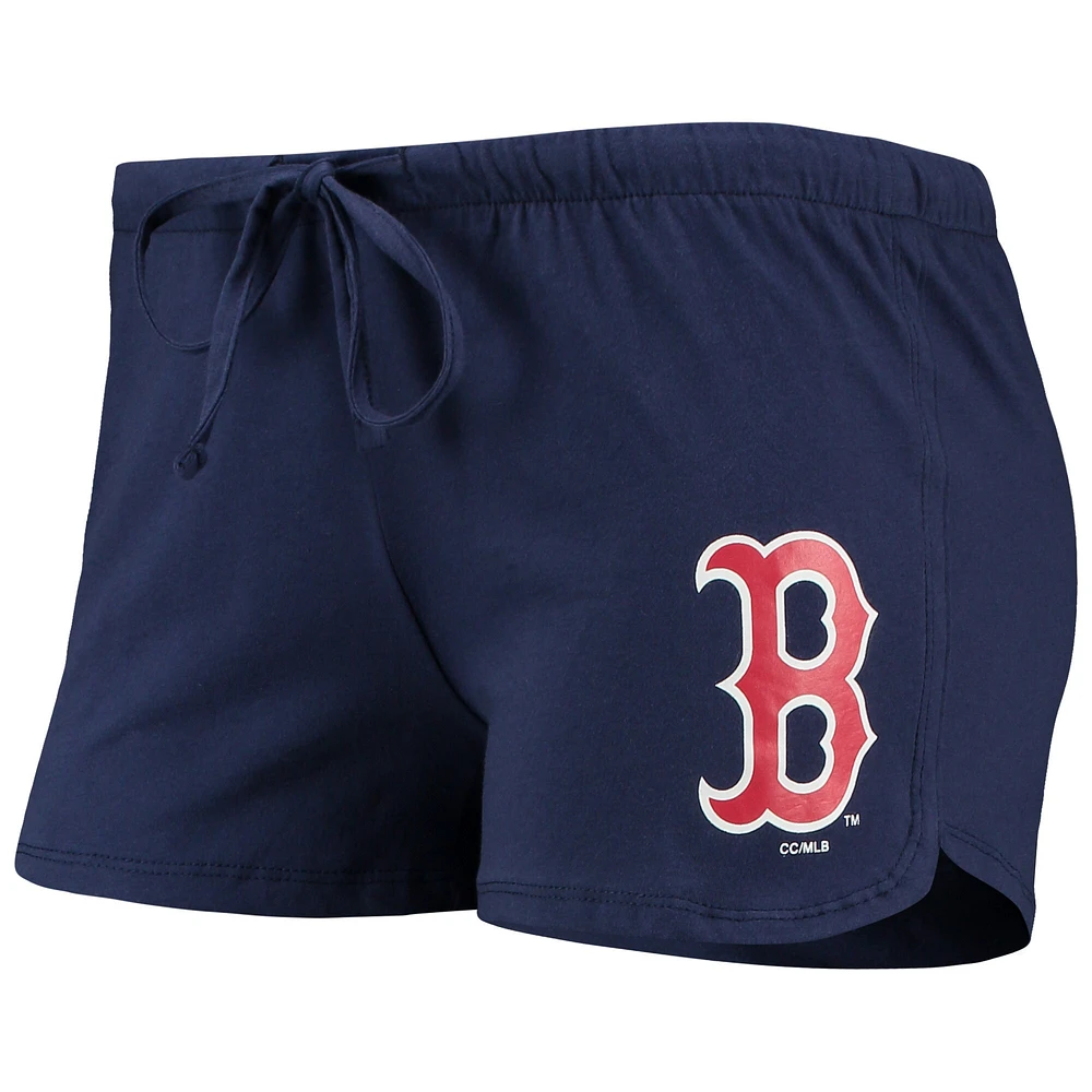 Concepts Sport - Ensemble de nuit avec débardeur et short à dos nageur Boston Red Sox Vigor pour femmes, bleu marine/blanc