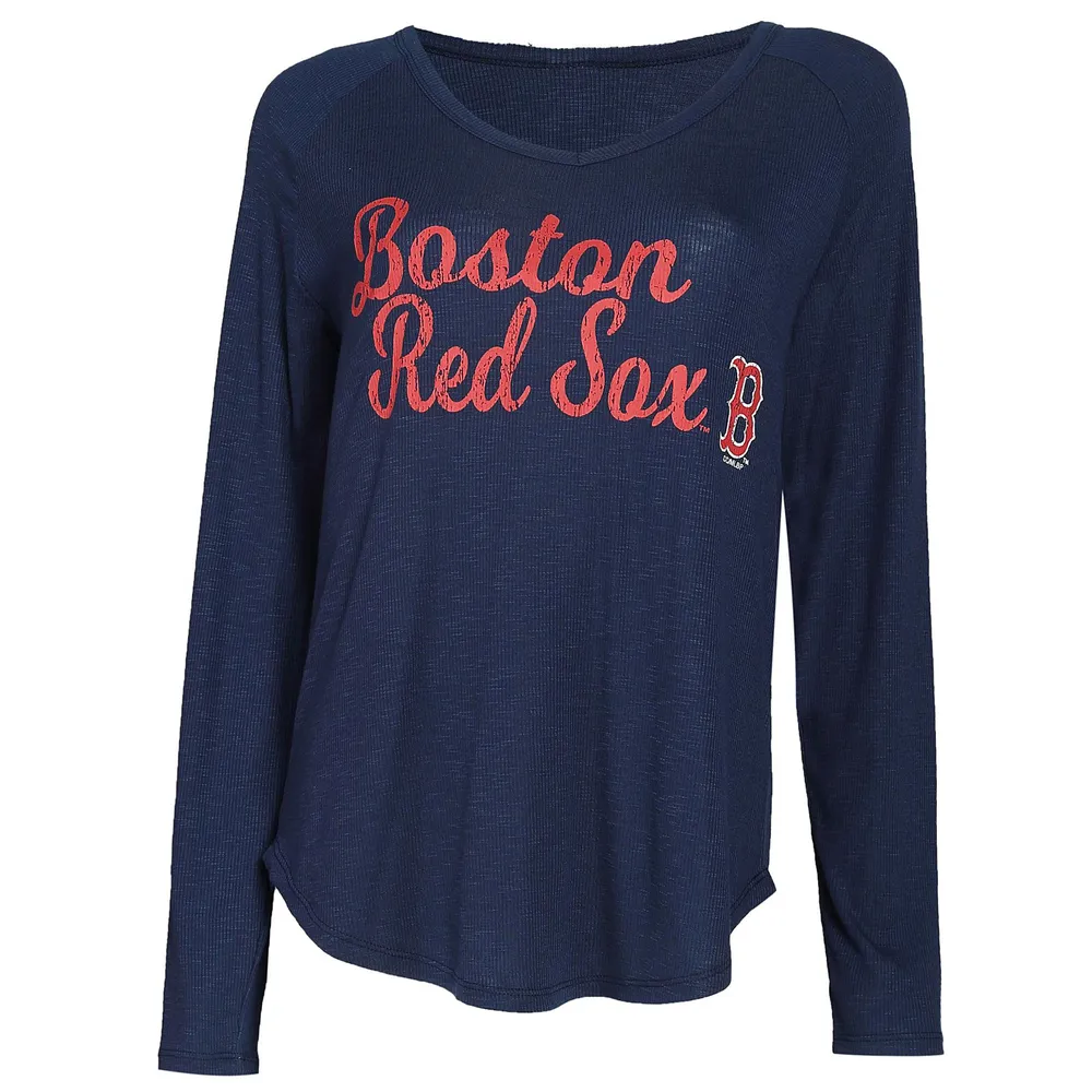 Lids Boston Red Sox Concepts Sport Women's Composure Long Sleeve Top - Navy