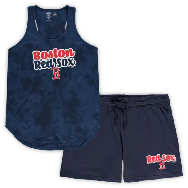 Concepts Sport White Boston Red Sox Reel Pinstripe Tank Top & Shorts Sleep Set