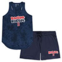 Women's Concepts Sport Navy Boston Red Sox Plus Cloud Tank Top & Shorts Sleep Set