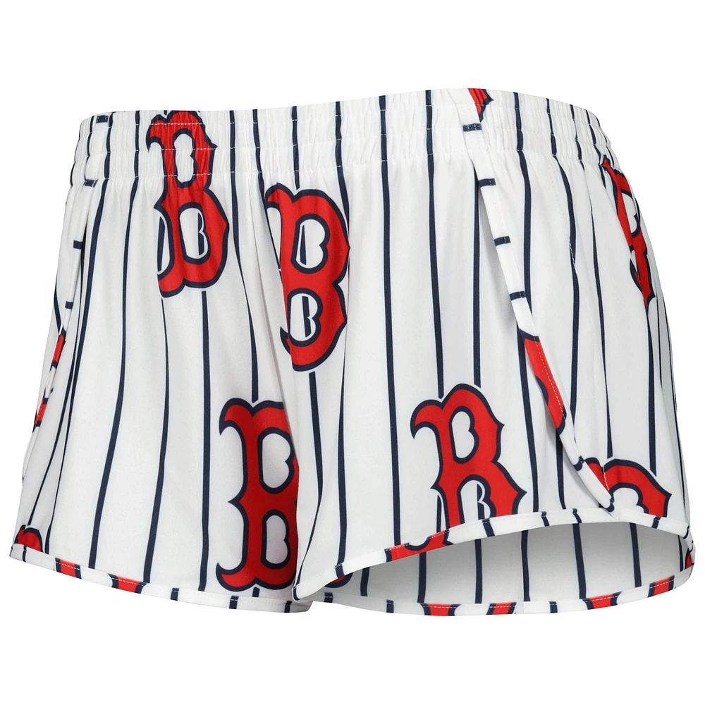 Women's Concepts Sport White Boston Red Sox Reel Allover Print Tank Top & Shorts Sleep Set