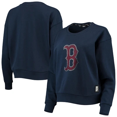 Sweat-shirt Carrie Boston Red Sox DKNY Sport pour femme, bleu marine