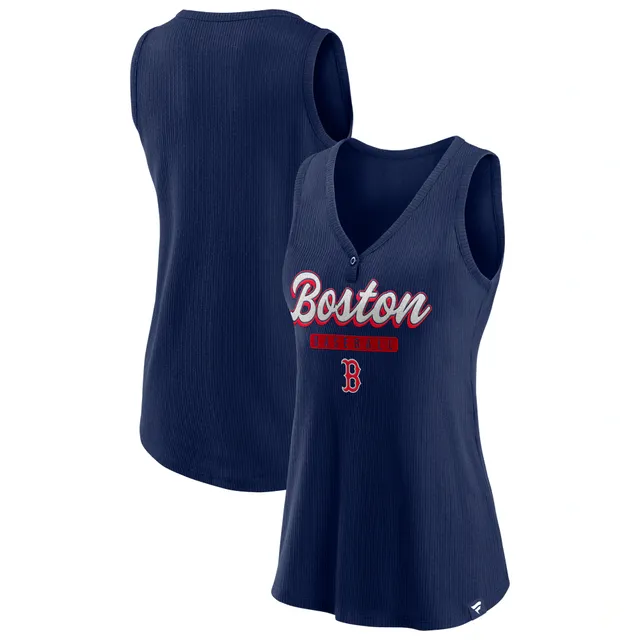 Lids Boston Red Sox Fanatics Branded Women's Plus Scoop Neck Racerback Tank  Top - Navy