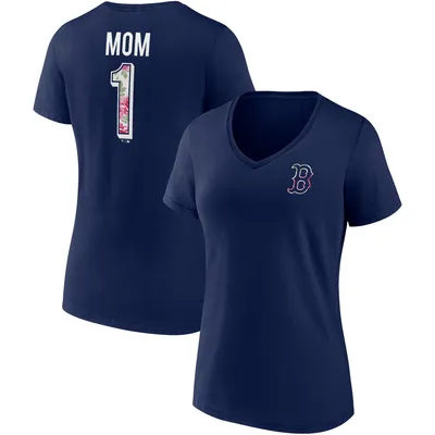 Boston Red Sox Fanatics Branded Women's Team Mother's Day V-Neck T-Shirt - Navy