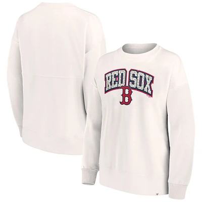 Sweat-shirt léopard crème Fanatics pour femmes des Red Sox de Boston