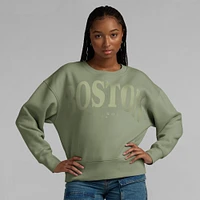 Women's Fanatics Green Boston Red Sox Elements Flow Pullover Sweatshirt