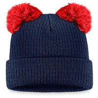 Women's Fanatics Navy/Red Boston Red Sox Double Pom Cuffed Knit Hat