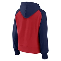 Women's Fanatics Navy/Red Boston Red Sox Pop Fly Pullover Hoodie