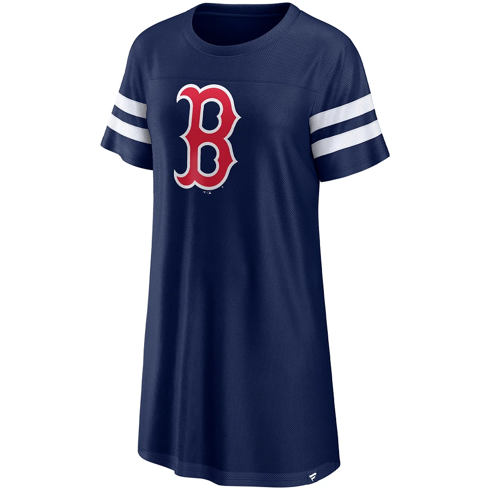 Robe en maille emblématique Fanatics pour femmes, bleu marine, Boston Red Sox