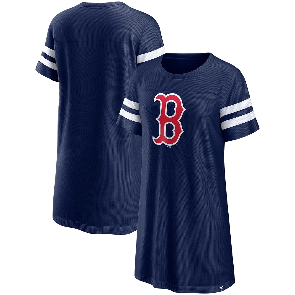 Robe en maille emblématique Fanatics pour femmes, bleu marine, Boston Red Sox