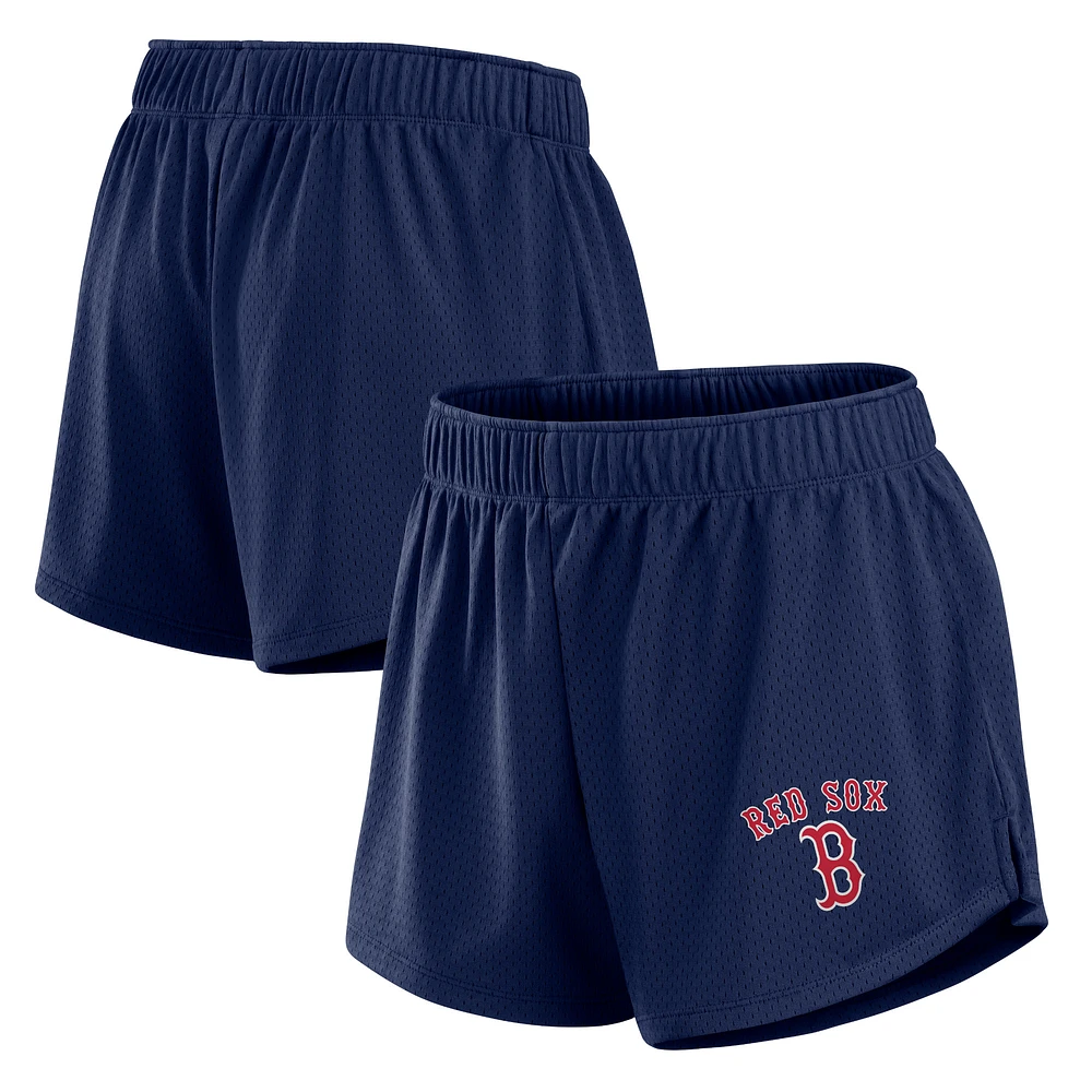 Short en maille Fanatics pour femmes, bleu marine, Boston Red Sox