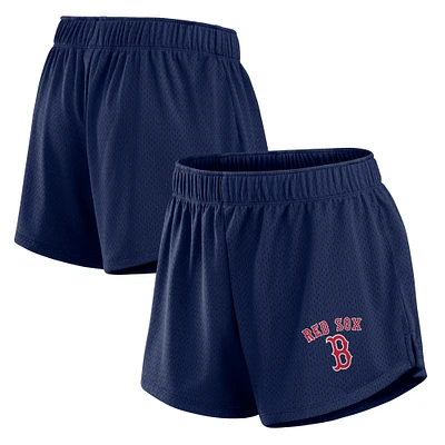 Short en maille Fanatics pour femmes, bleu marine, Boston Red Sox