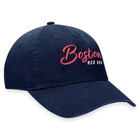 Casquette réglable Fanatics Navy Boston Red Sox Script pour femmes