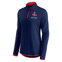 Women's Fanatics Navy Boston Red Sox Worth The Drive Quarter-Zip Jacket