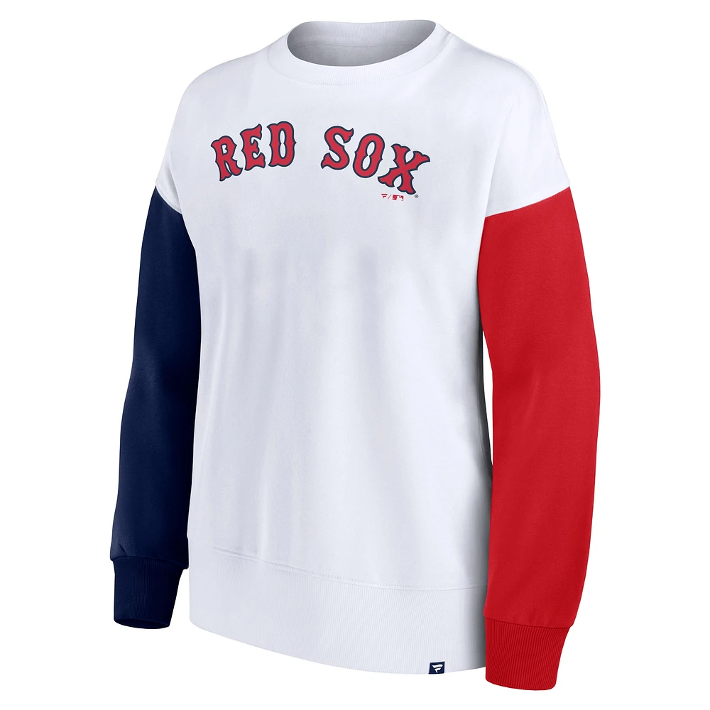 Sweat-shirt blanc Fanatics pour femmes, série des Red Sox de Boston