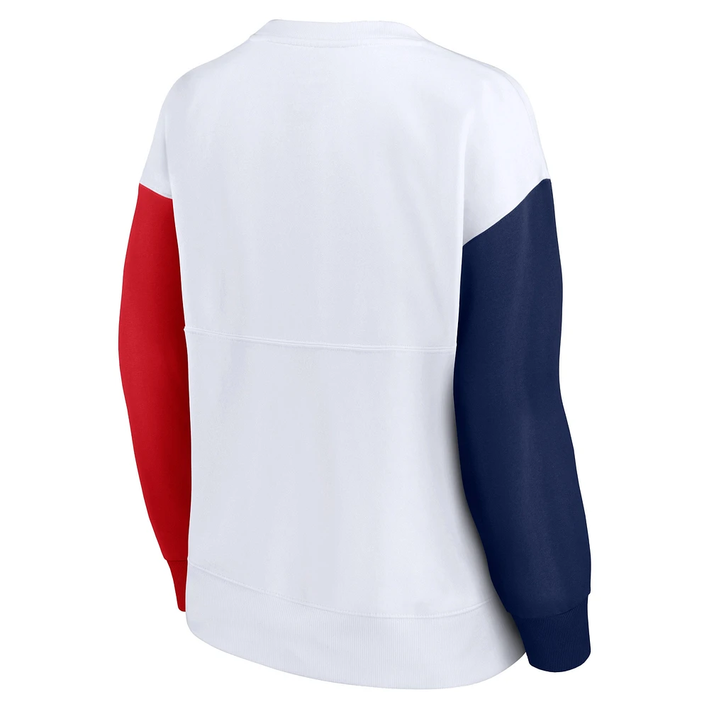 Women's Fanatics White Boston Red Sox Series Pullover Sweatshirt