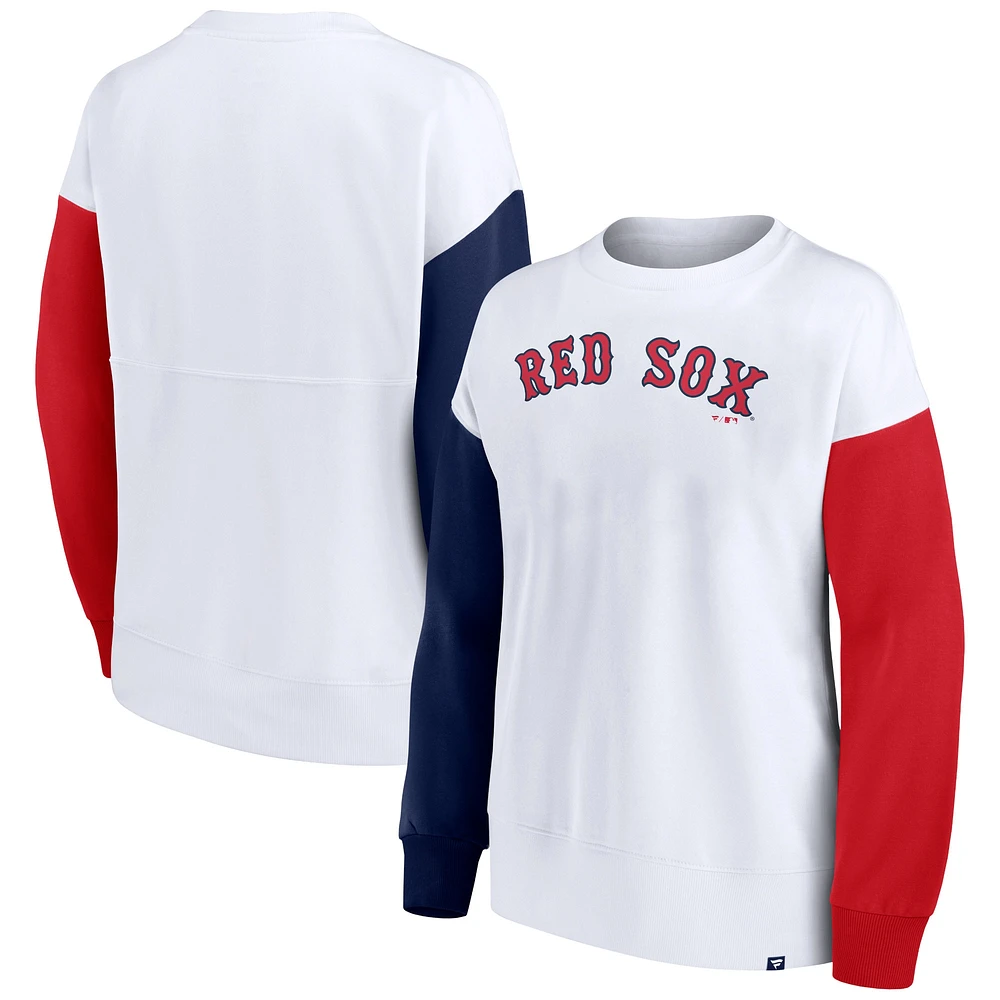 Sweat-shirt blanc Fanatics pour femmes, série des Red Sox de Boston