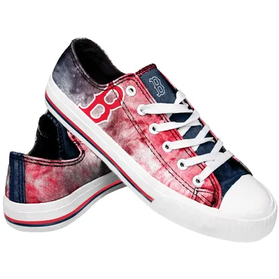 Boston Red Sox FOCO Women's Big Logo Tie-Dye Canvas Sneakers