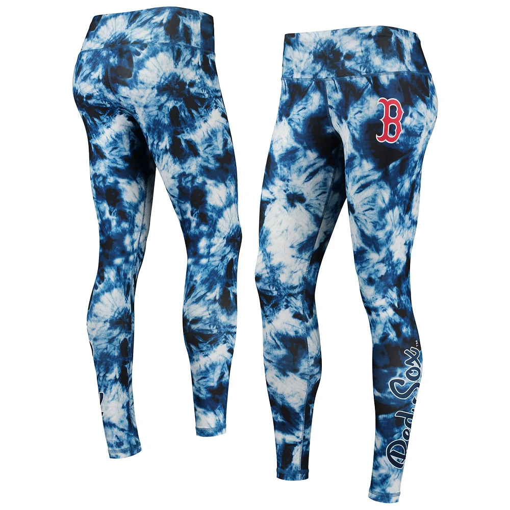 Legging tie-dye FOCO Boston Red Sox bleu marine pour femmes