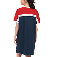 Robe baskets G-III 4Her par Carl Banks pour femmes, bleu marine/rouge, Boston Red Sox Circus Catch Sneaker