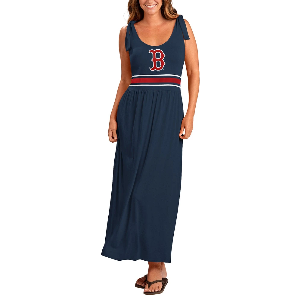 Women's G-III 4Her by Carl Banks Navy Boston Red Sox Game Over Maxi Dress