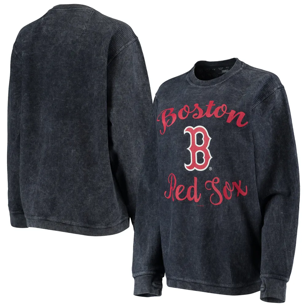 Lids Boston Red Sox G-III 4Her by Carl Banks Women's Script Comfy Cord Pullover  Sweatshirt - Navy
