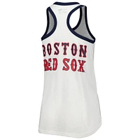 Women's G-III 4Her by Carl Banks White Boston Red Sox Tater Racerback Tank Top