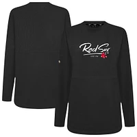 Women's Levelwear Black Boston Red Sox Accolade Beaudry Express Pullover Sweatshirt