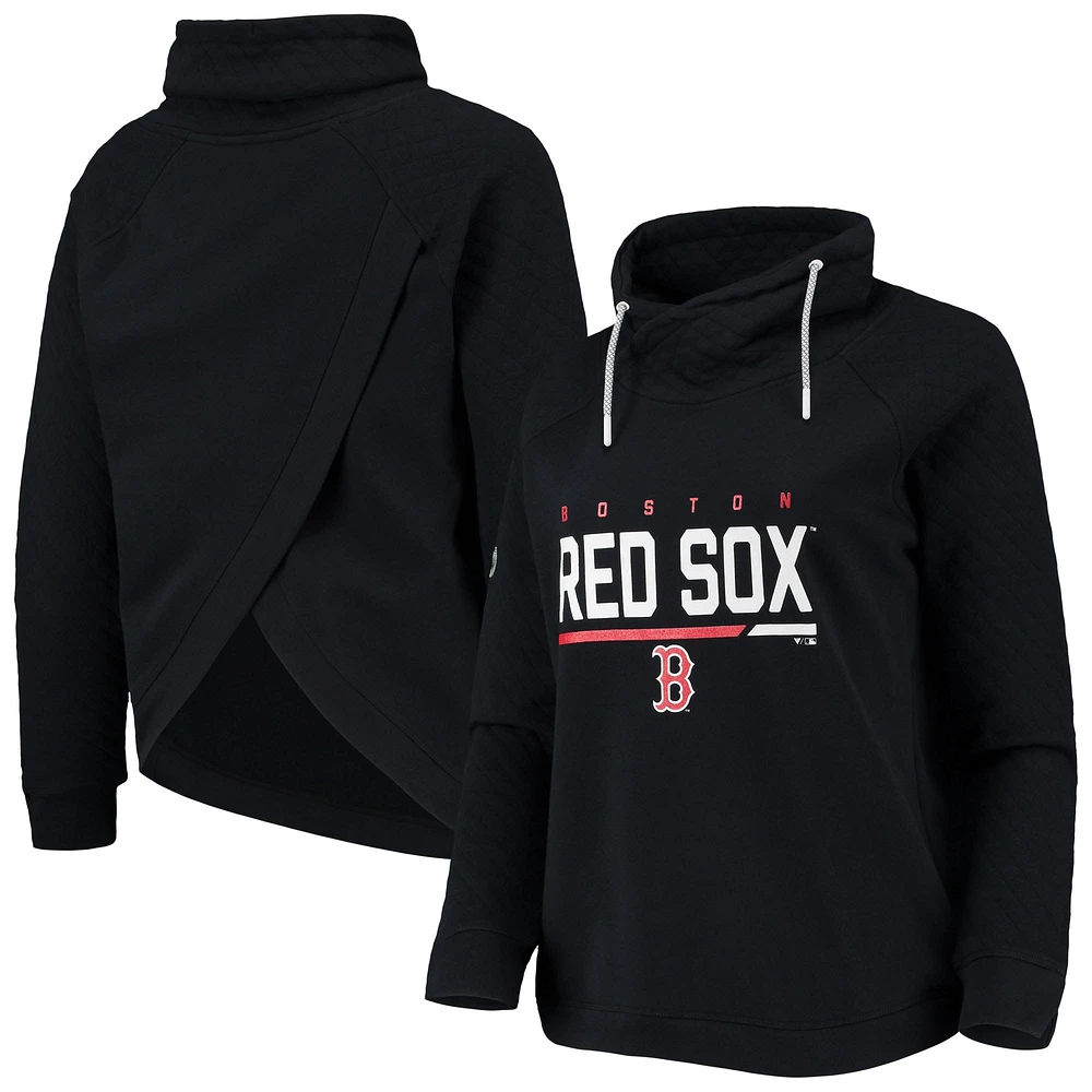 Sweat-shirt raglan Levelwear Boston Red Sox Vega pour femme, noir