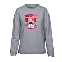 Women's Levelwear Gray Boston Red Sox Fiona Inaugural Pullover Sweatshirt
