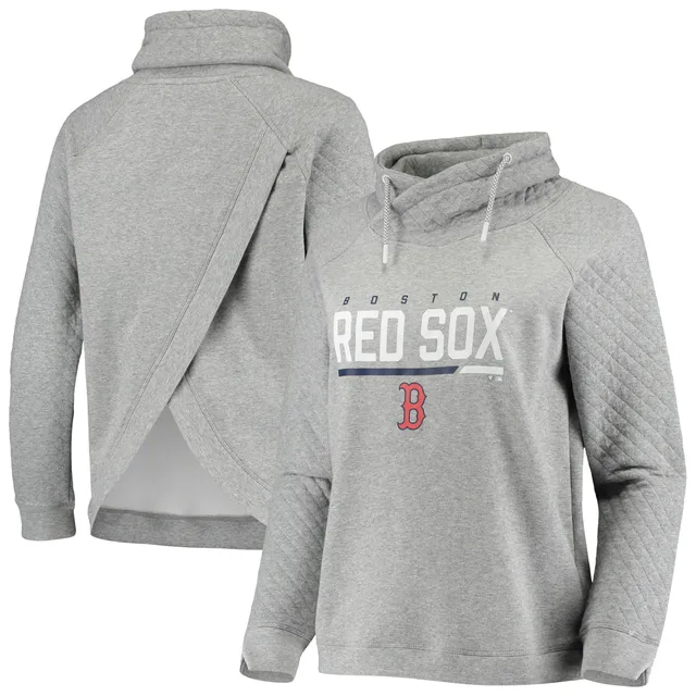 Women's Starter White/Red Boston Red Sox Shutout Pullover Sweatshirt