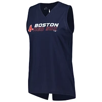 Women's Levelwear  Navy Boston Red Sox Paisley Chase V-Neck Tank Top