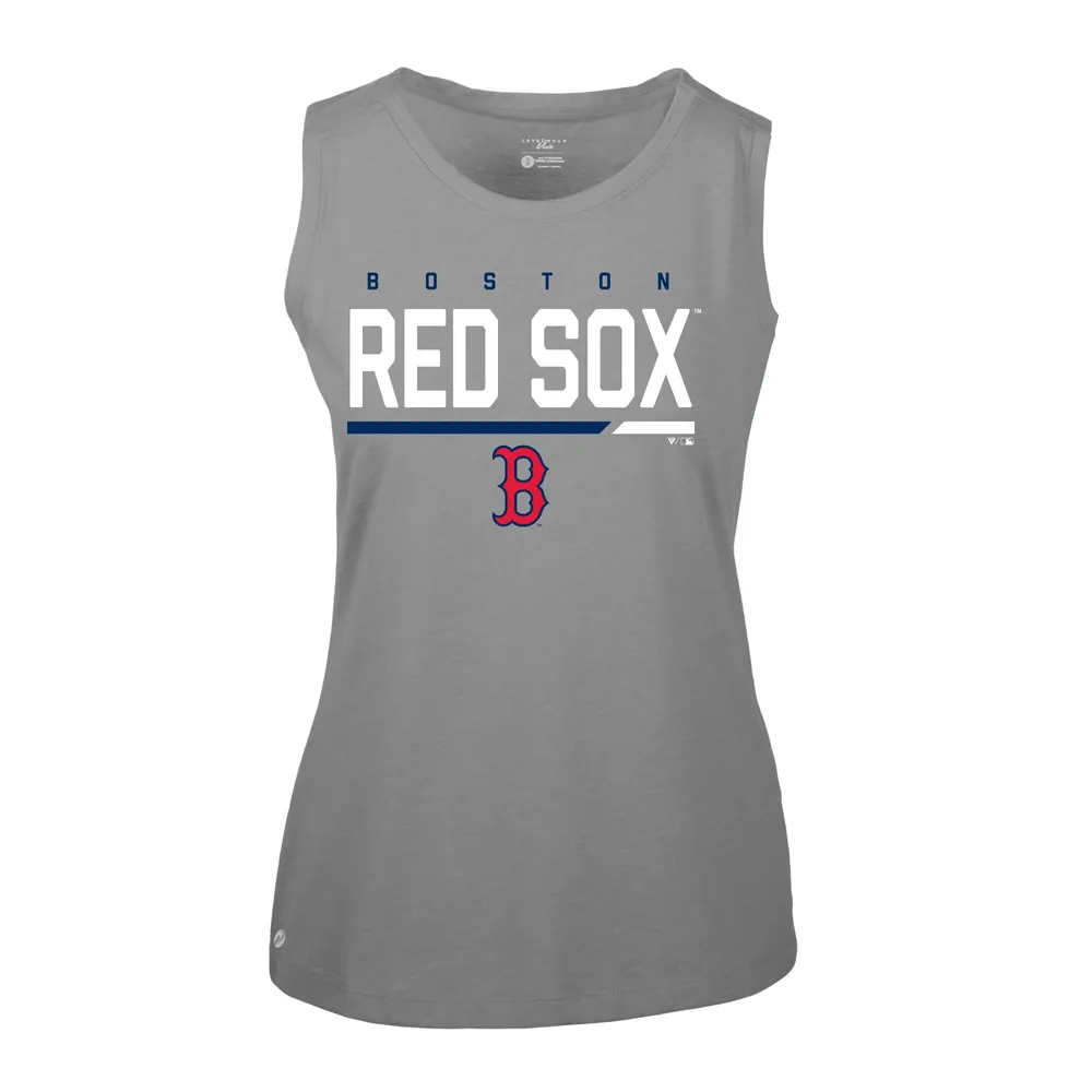 LevelWear Women's Navy Boston Red Sox Paisley Chase V-Neck Tank Top