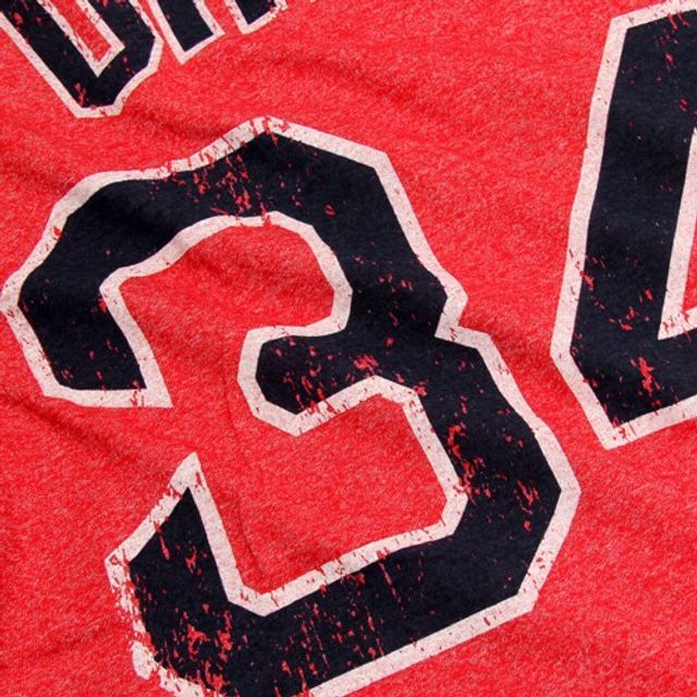 Majestic Threads pour femme David Ortiz Red Boston Sox T-shirt trois-quarts à manches raglan avec nom et numéro