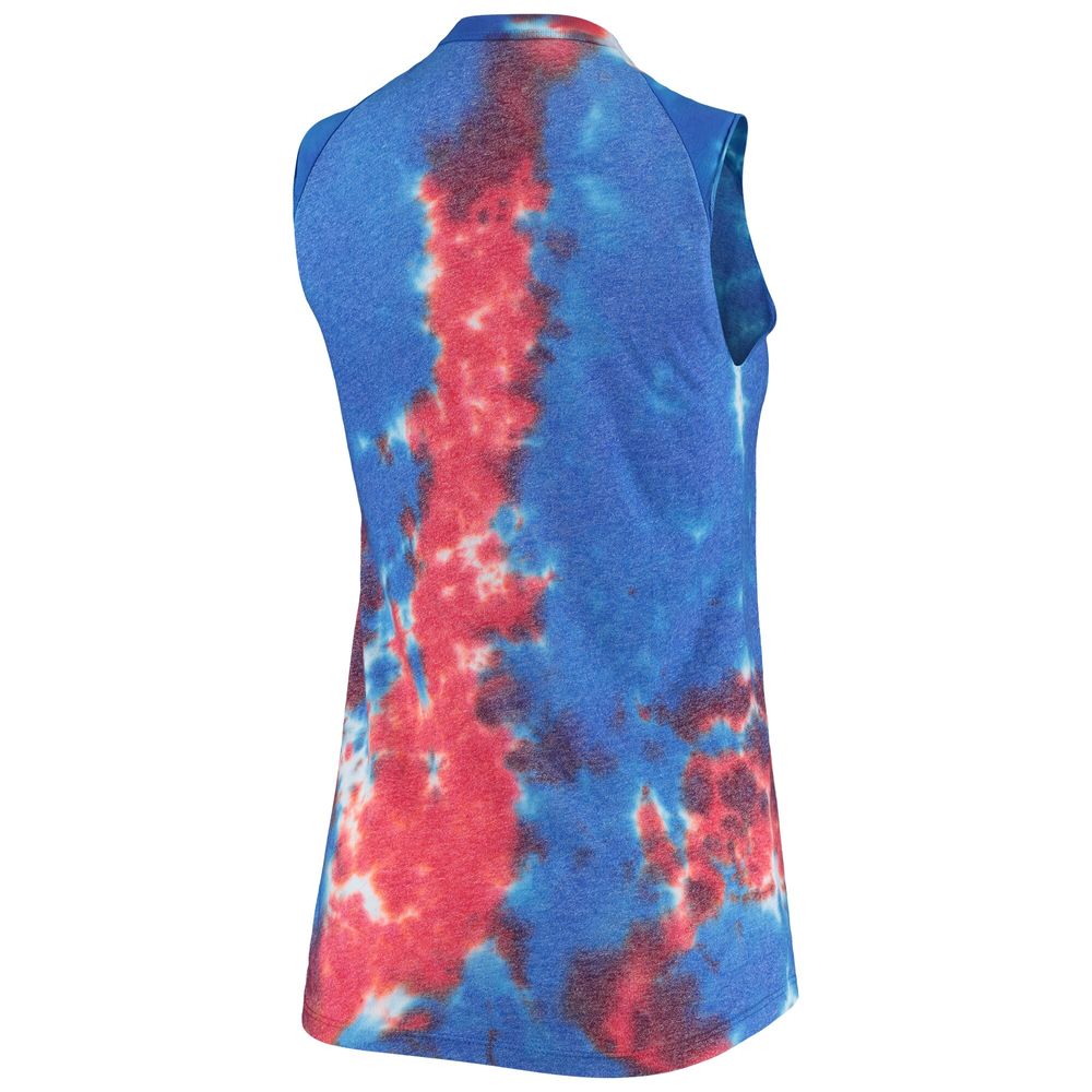 Majestic Women's Threads Red, Blue Boston Red Sox Tie-Dye Tri-Blend Muscle  Tank Top