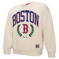 Women's Mitchell & Ness Cream Boston Red Sox Cooperstown Collection Laurel Pullover Sweatshirt