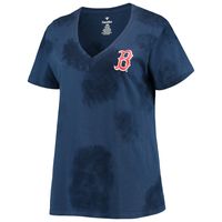 Women's Navy Boston Red Sox Plus Cloud V-Neck T-Shirt