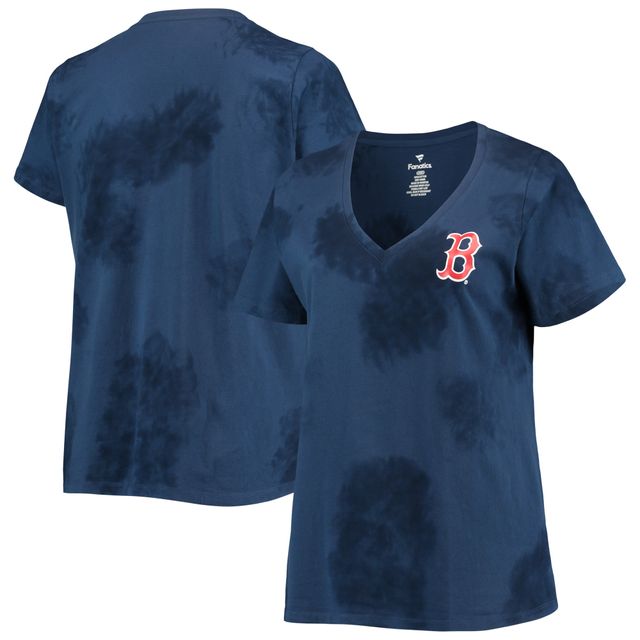 T-shirt à col en V Cloud pour femmes, bleu marine, Boston Red Sox, grande taille