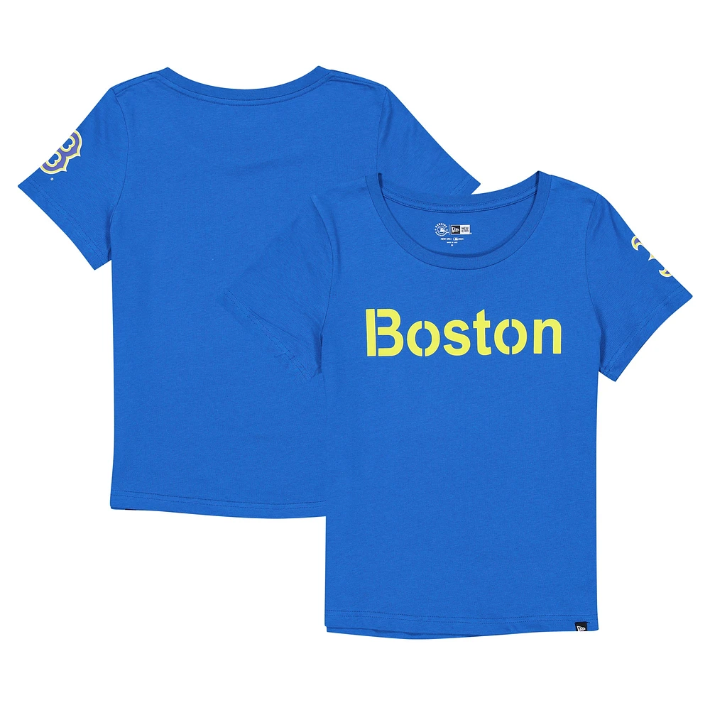 T-shirt New Era bleu pour femme des Red Sox de Boston City Connect