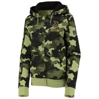 Women's New Era Green Boston Red Sox 2022 MLB Armed Forces Day Camo Full-Zip Hoodie