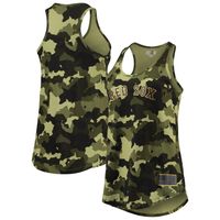 Women's New Era Green Boston Red Sox 2022 MLB Armed Forces Day Camo Racerback Tank Top