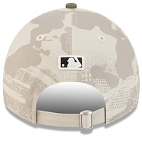 Women's New Era Light Beige/Olive Boston Red Sox 2025 Armed Forces Day 9TWENTY Adjustable Hat