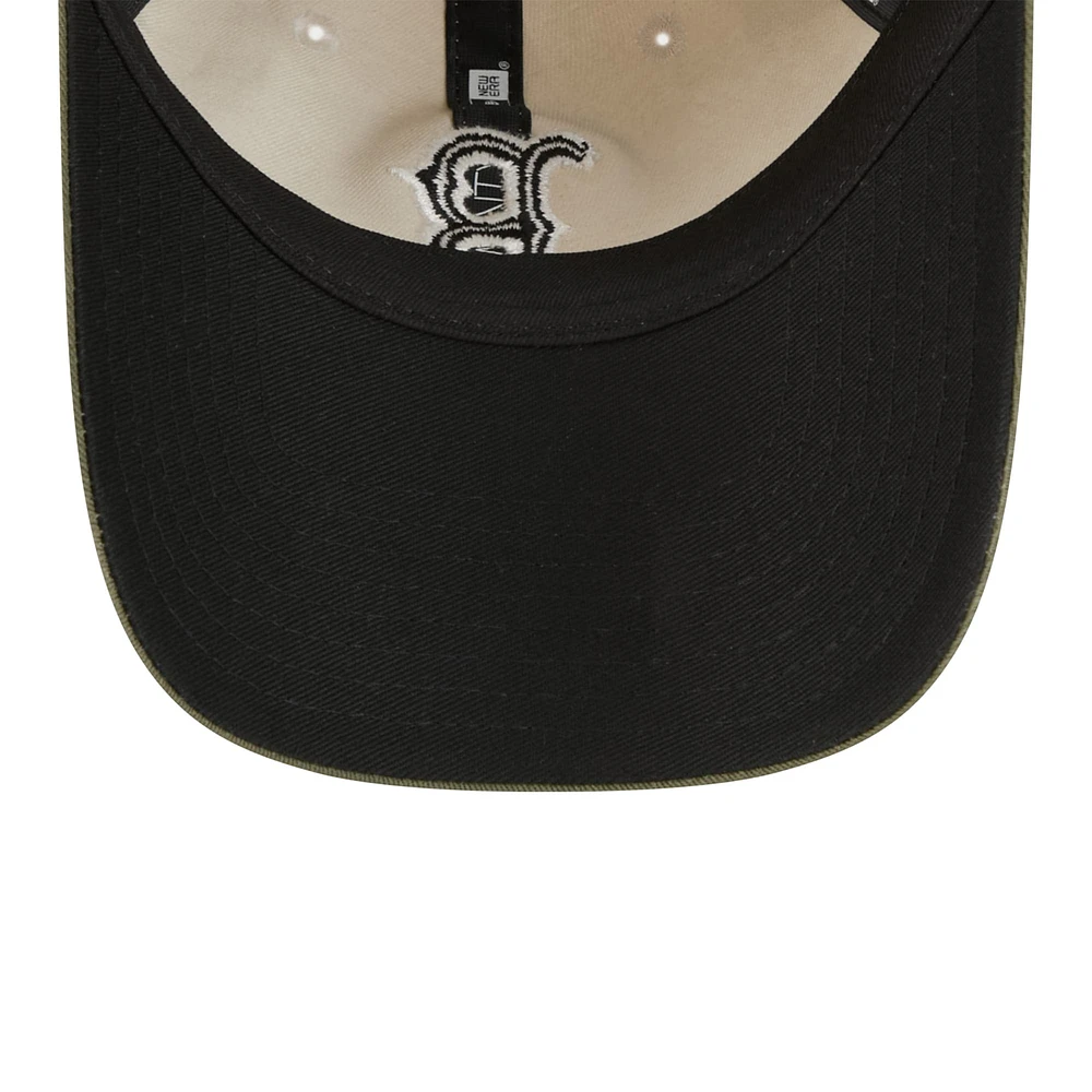 Women's New Era Light Beige/Olive Boston Red Sox 2025 Armed Forces Day 9TWENTY Adjustable Hat