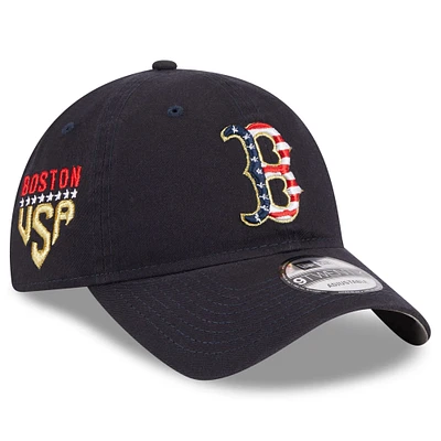 Women's New Era  Navy Boston Red Sox 2023 Fourth of July 9TWENTY Adjustable Hat