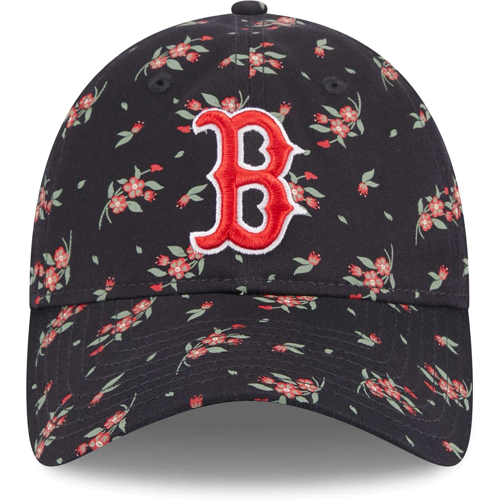 Casquette réglable 9TWENTY Bloom des Boston Red Sox New Era pour femme, bleu marine