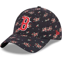 Casquette réglable 9TWENTY Bloom des Boston Red Sox New Era pour femme, bleu marine