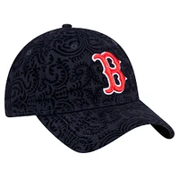 Casquette ajustable Boston Red Sox Flair 9TWENTY New Era bleu marine pour femme