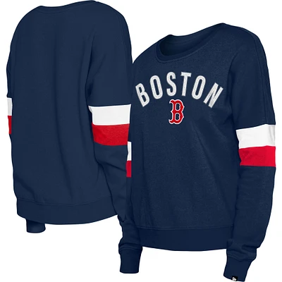 Chandail à encolure ras-du-cou pour femme Boston Red Sox Game Day New Era bleu marine